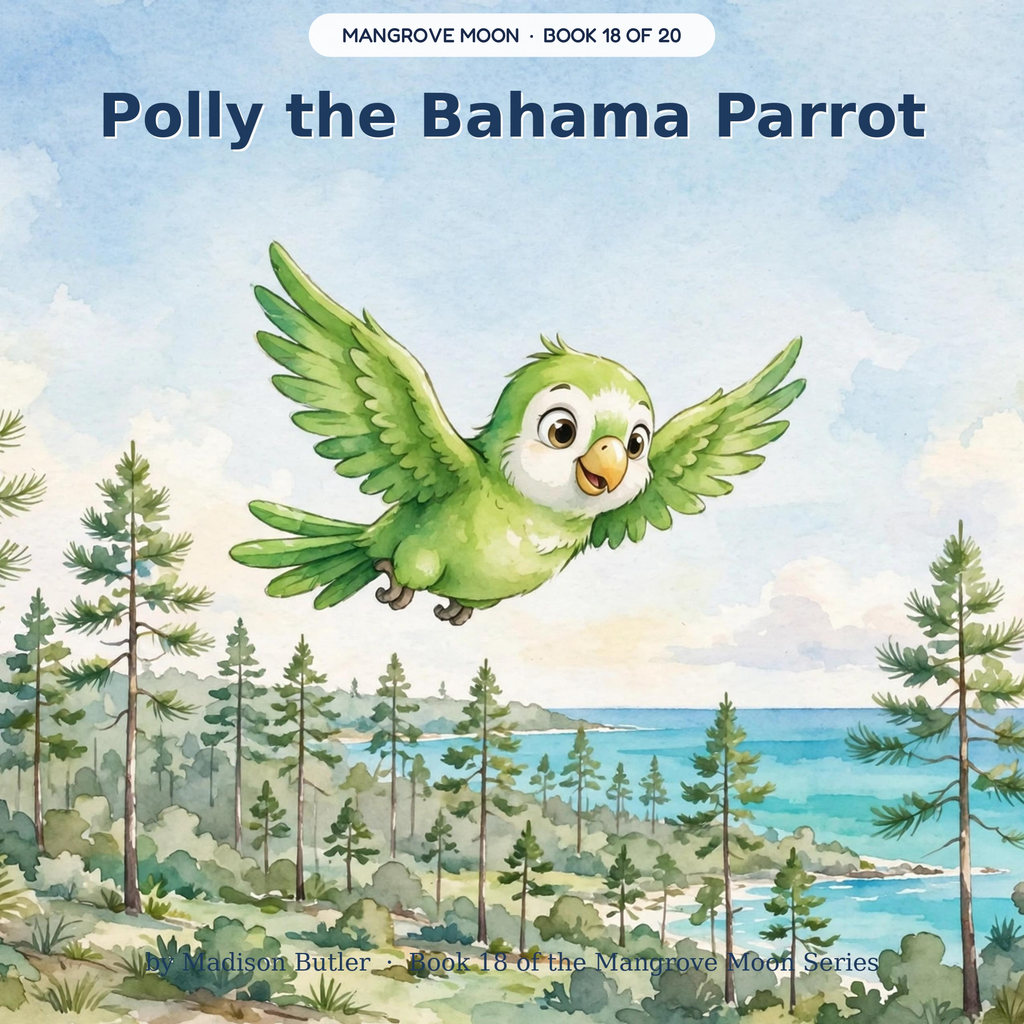 Polly the Bahama Parrot — Polly searches for the perfect tree-hole nest. Ages 3–7 bedtime story book — Mangrove Moon Books