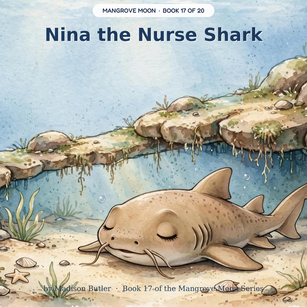Nina the Nurse Shark — Nina the nurse shark just wants nap friends. Ages 3–7 bedtime story book — Mangrove Moon Books
