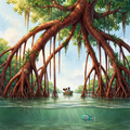 Maya and the Walking Trees — red mangroves building new land. Kids mystery book ages 5–9 — Mangrove Moon Books