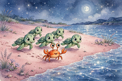 Luna's Moonlight Swim - bedtime storybook interior preview