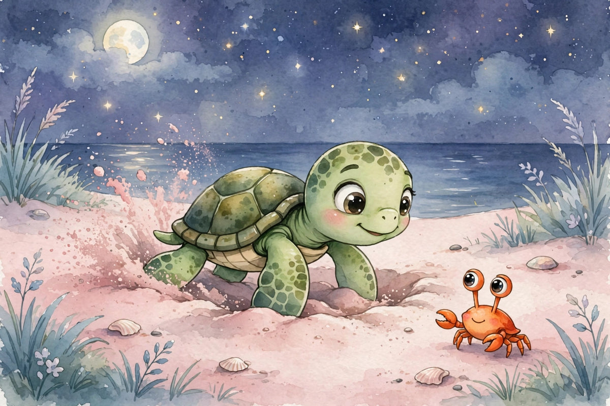 Luna's Moonlight Swim - bedtime storybook interior preview