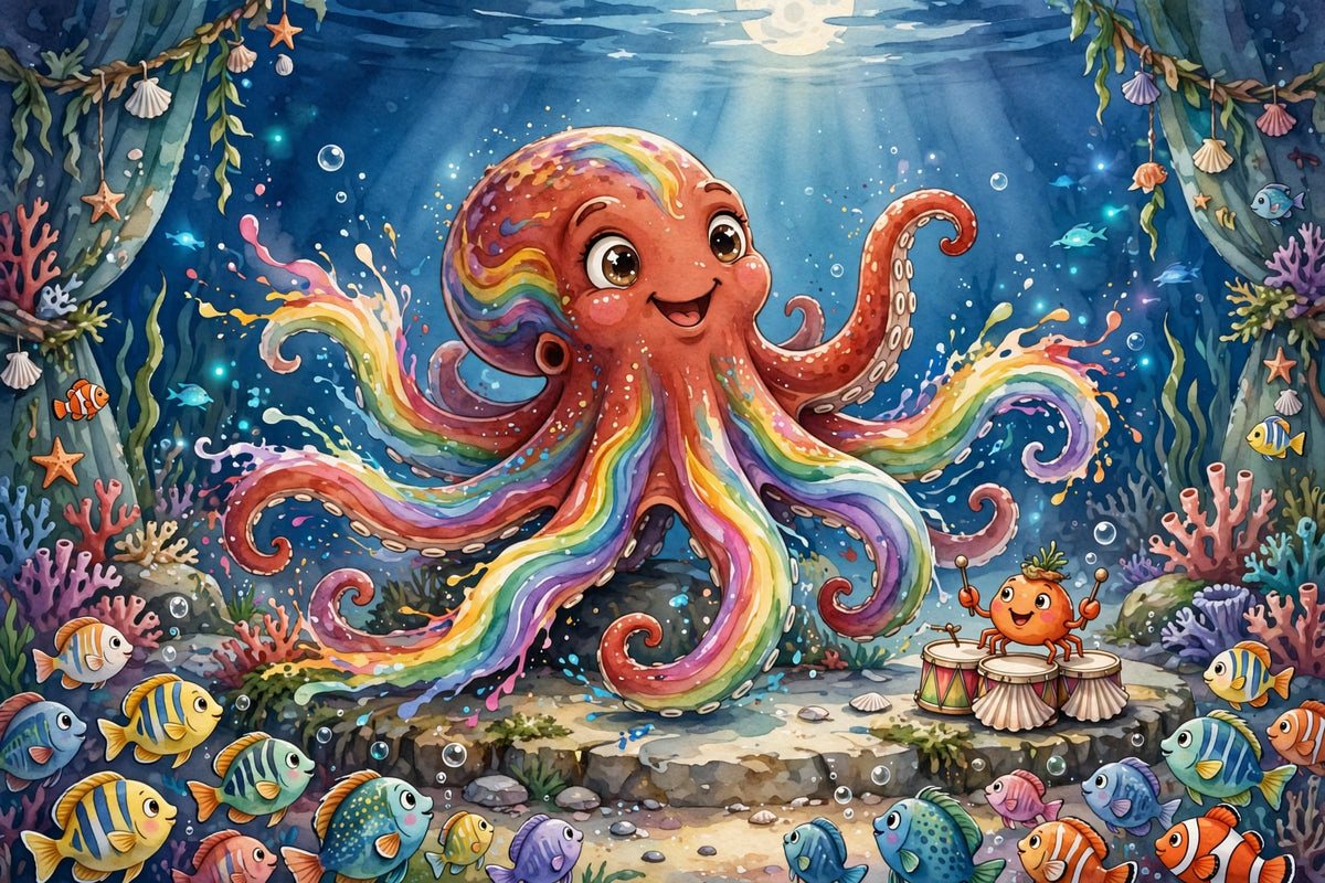 Olly the Octopus - bedtime storybook interior preview
