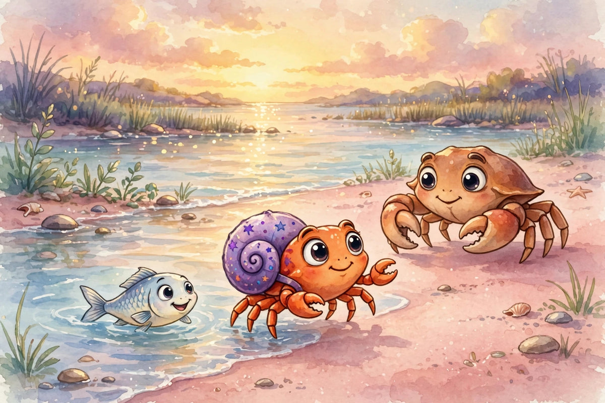 Tiko the Brave Little Crab — FREE Bedtime Story - bedtime storybook interior preview