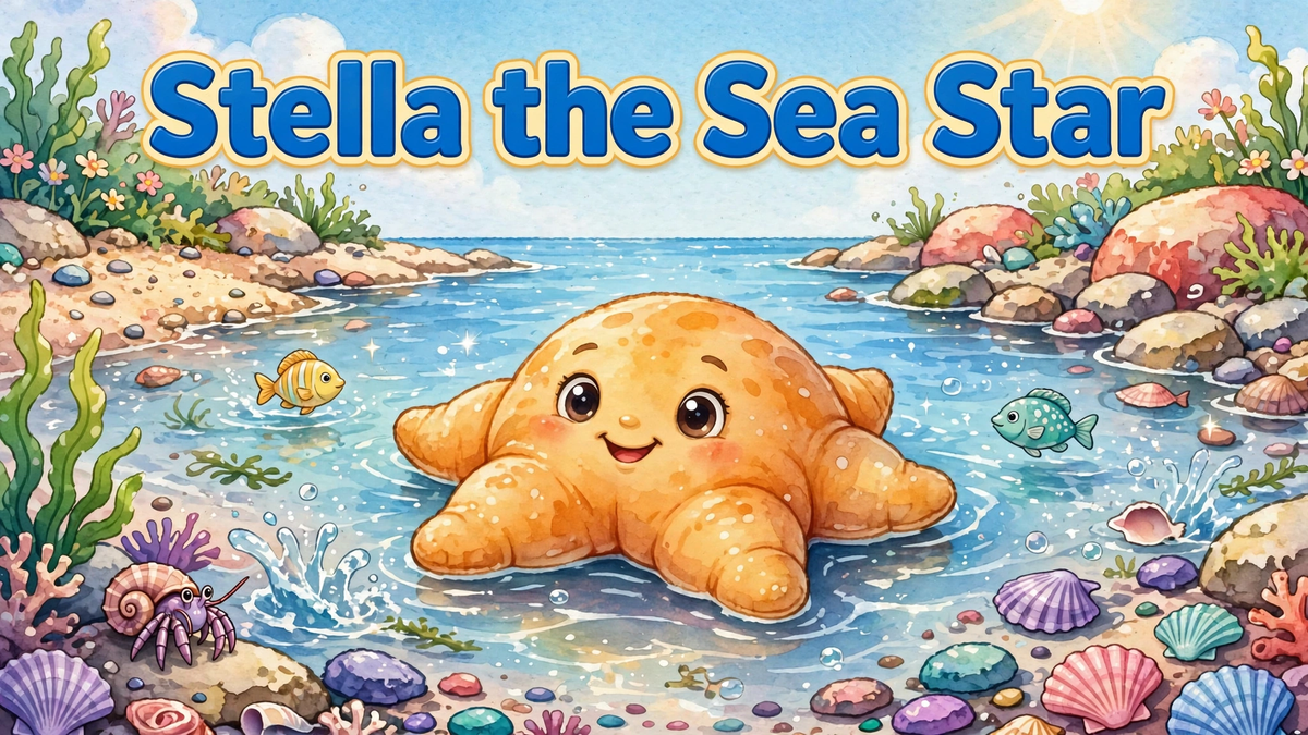 Stella the Sea Star — Stella loses an arm to a triggerfish and heals. Ages 3–7 bedtime story book — Mangrove Moon Books